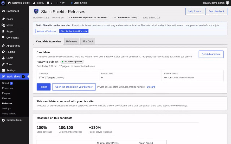 Releases screen recording